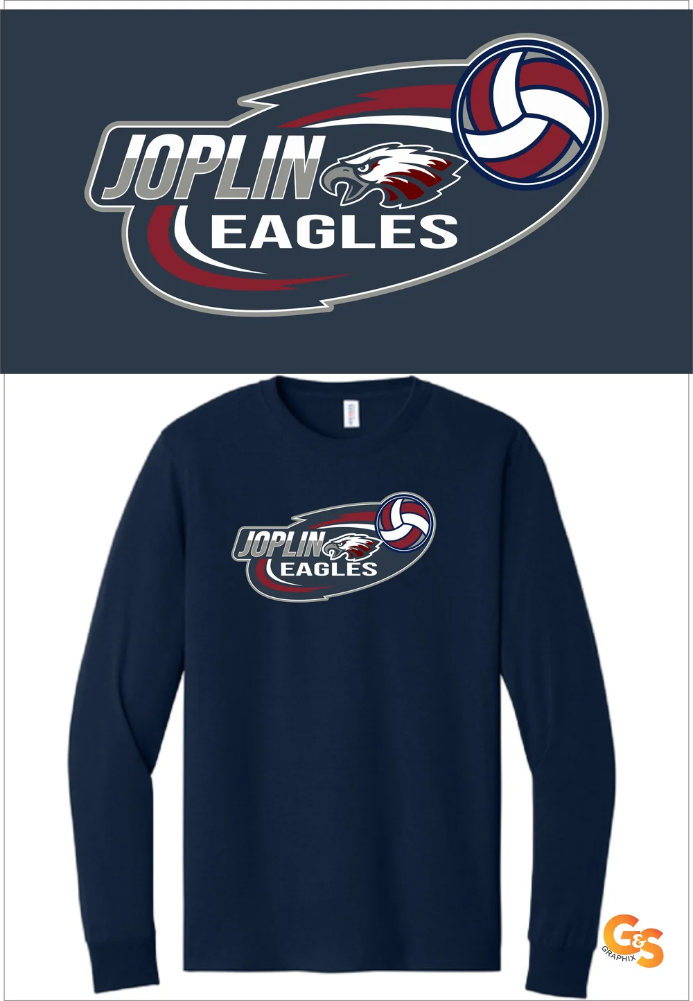 Joplin Eagles Volleyball Long Sleeve shrit